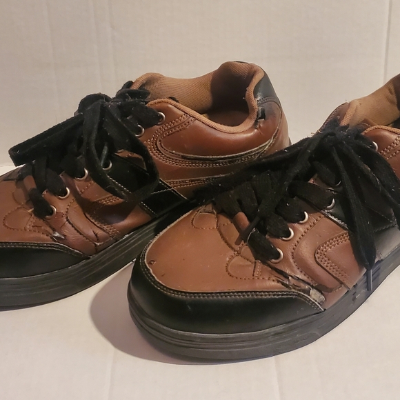 Gravity Defyer Comfort Fit Men's Shoes Sz 10 Brown Leather Sneakers Pls Read - Picture 2 of 13